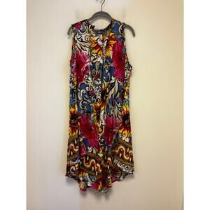 Seven Islands Floral Boho 100% Cotton Dress Size Medium
